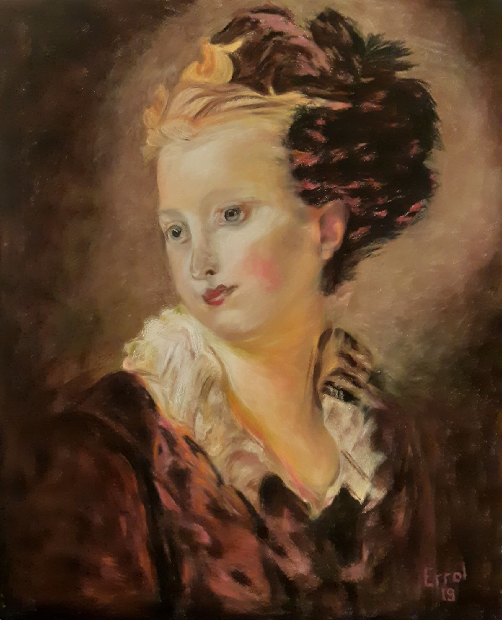 Charme - 2019 - Pastel sur papier à grains - 60x50 cm