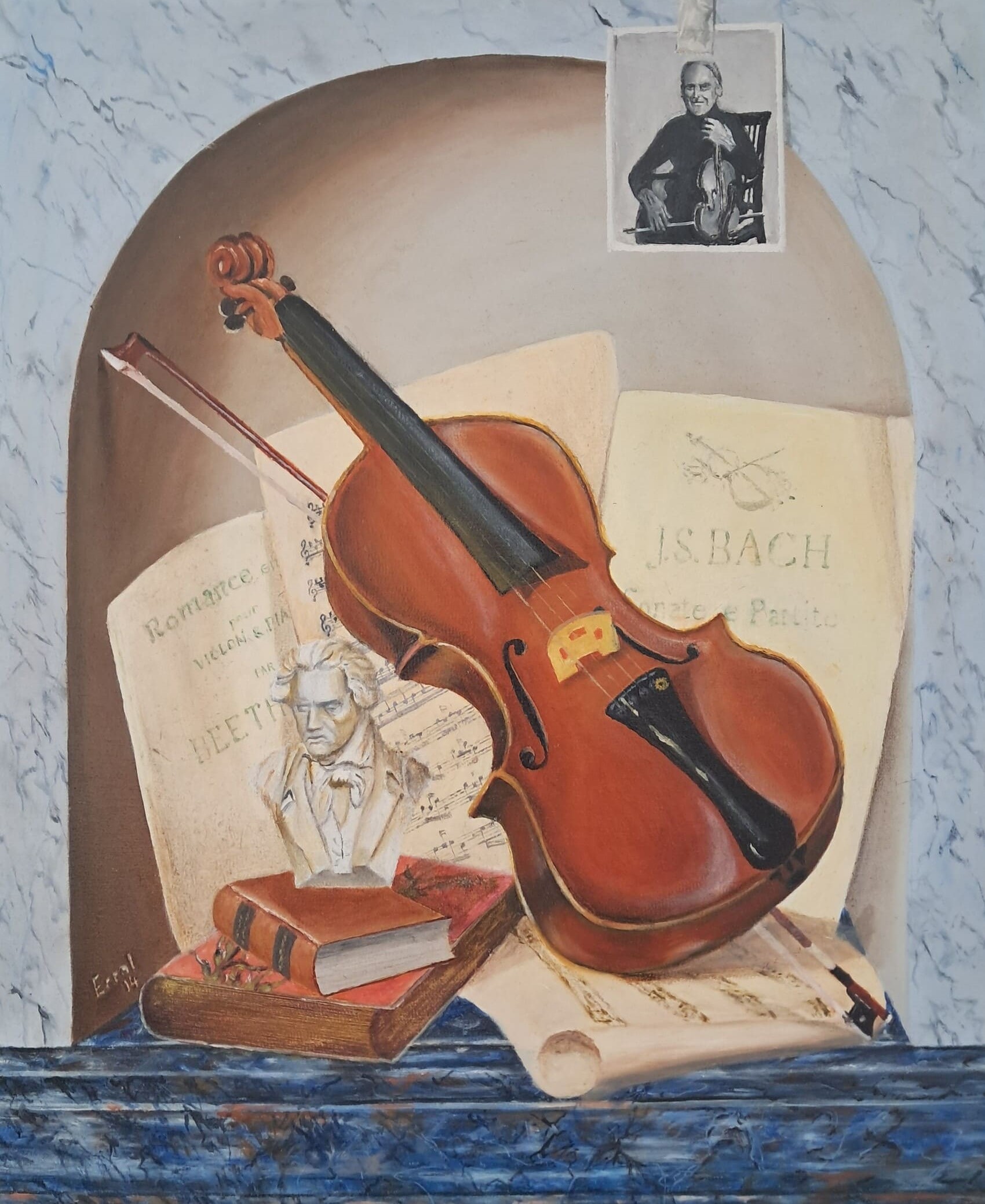 La musique 2014, Huile sur toile, 61x50 cm