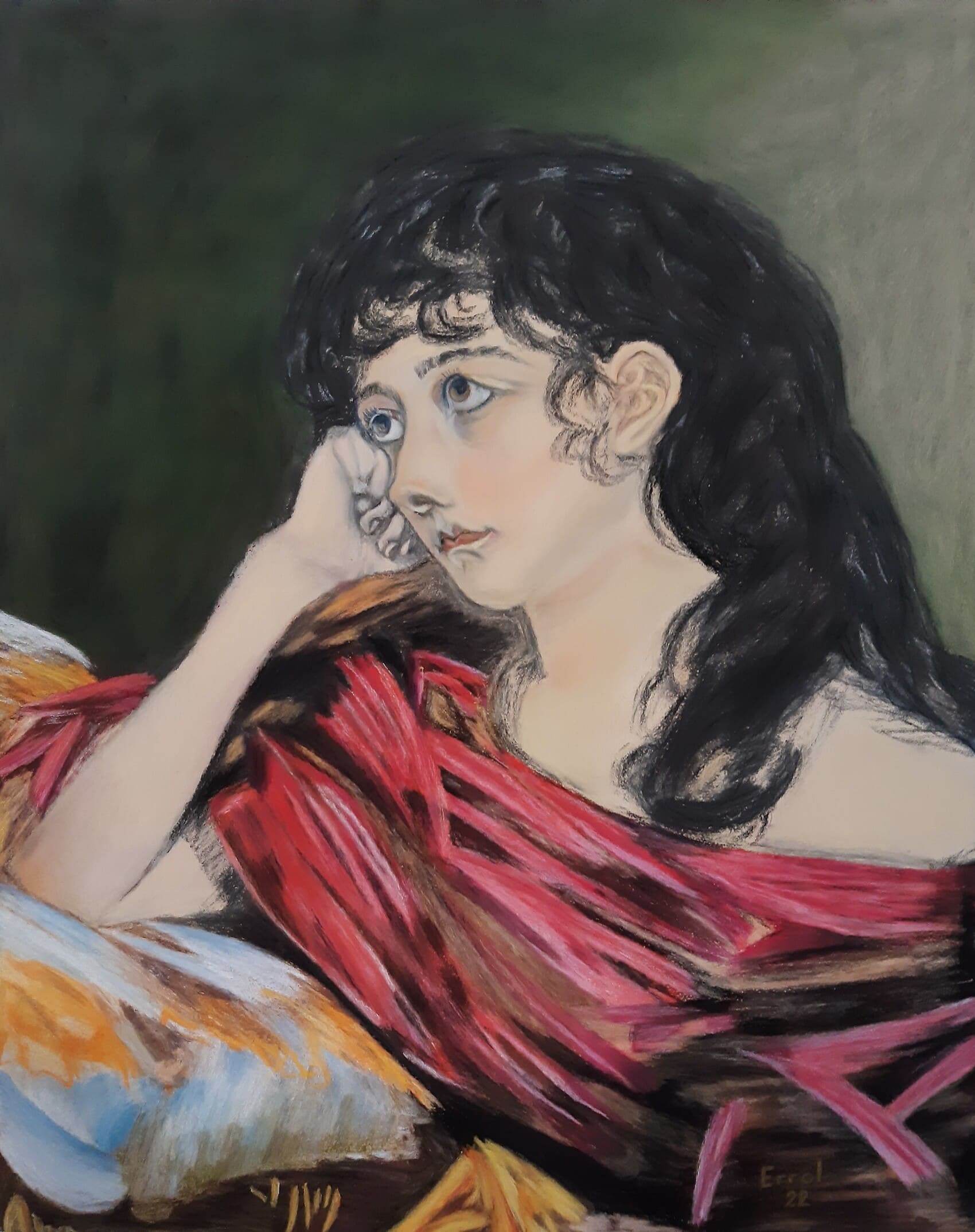 Mélancolie - 2022 - Pastel sur papier à grains - 60x50 cm