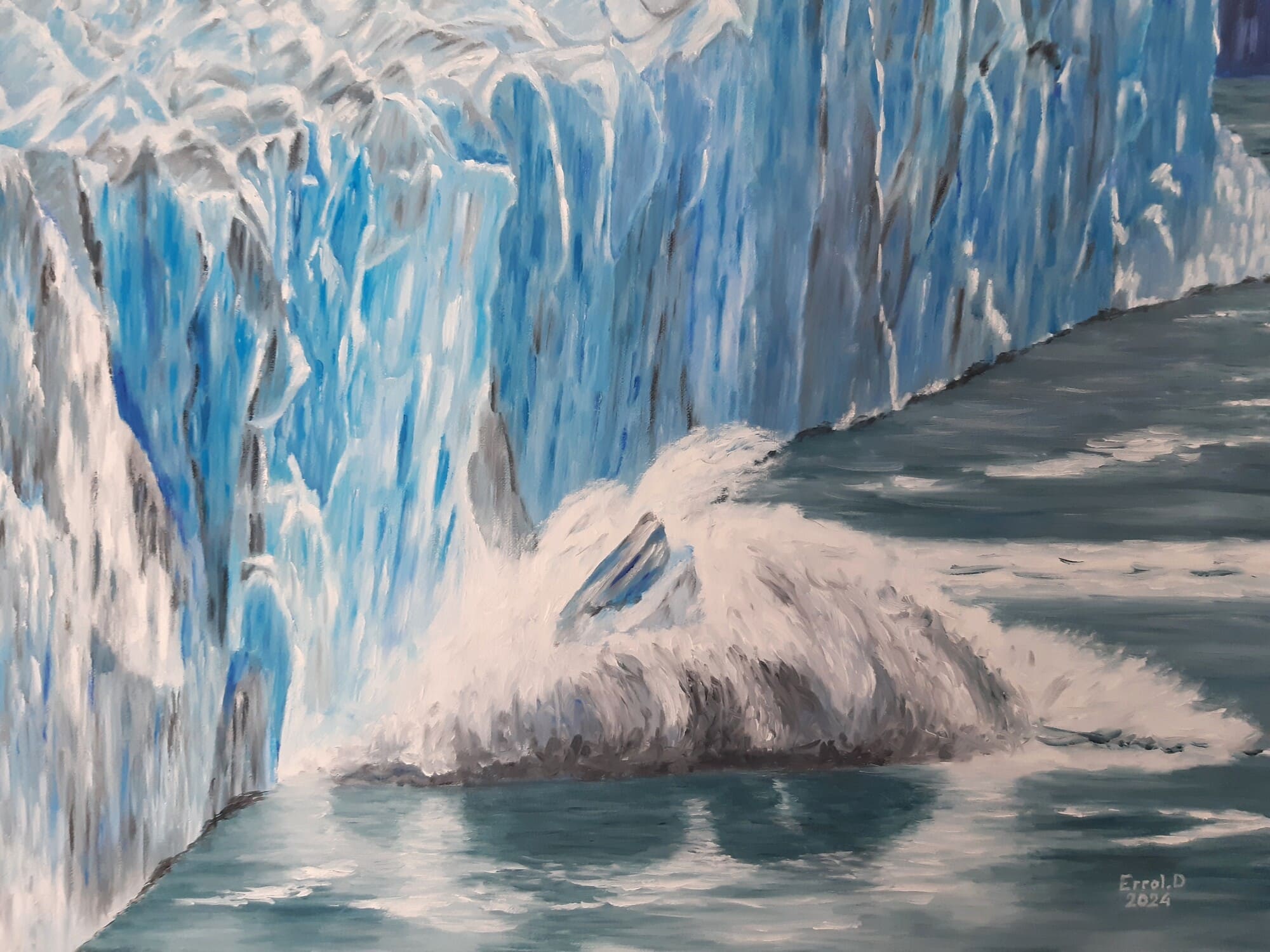 Réchauffement climatique II, 2024, Huile sur toile, 73x54 cm