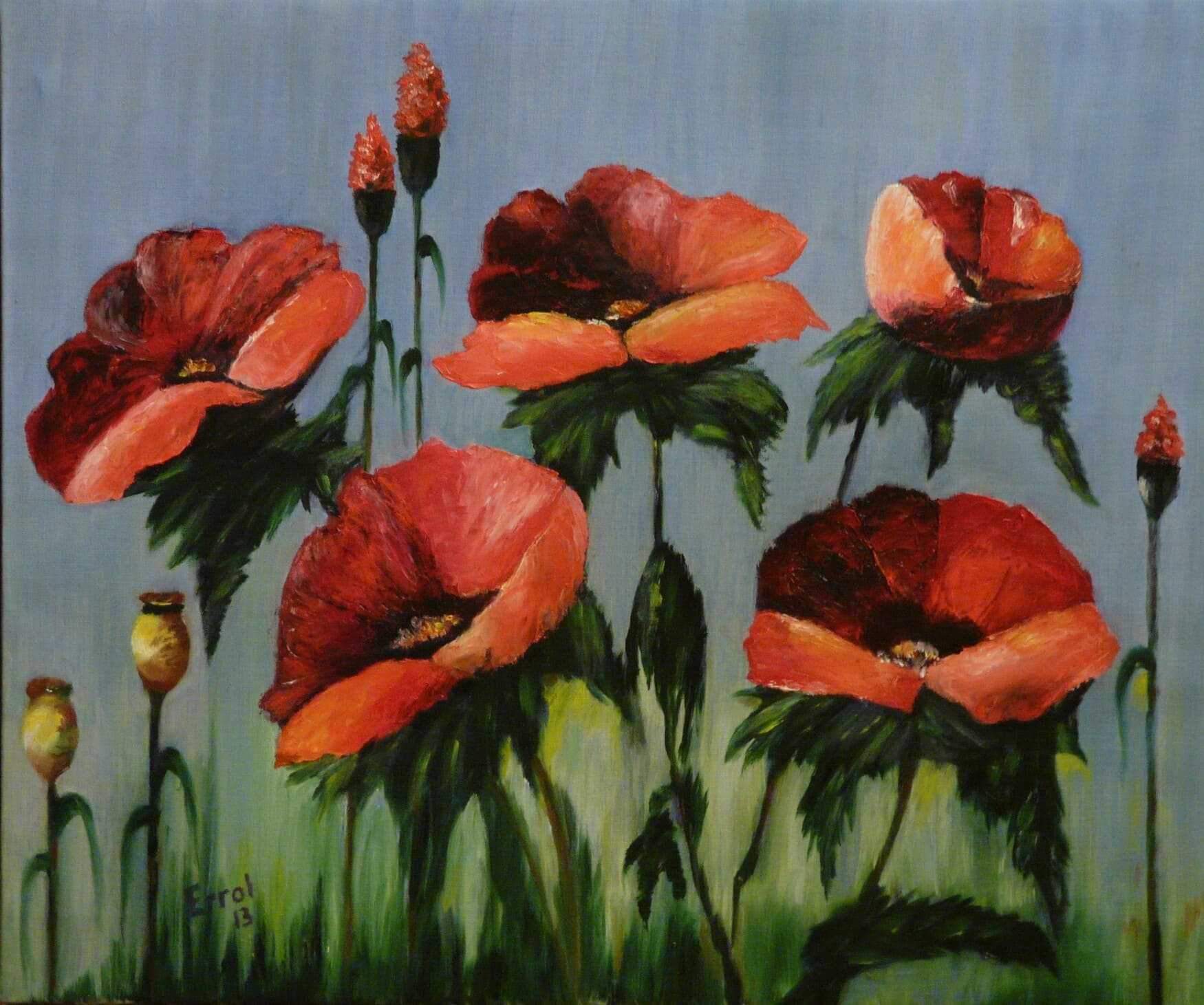 Tulipes - 2013 - Huile sur toile - 46x38 cm