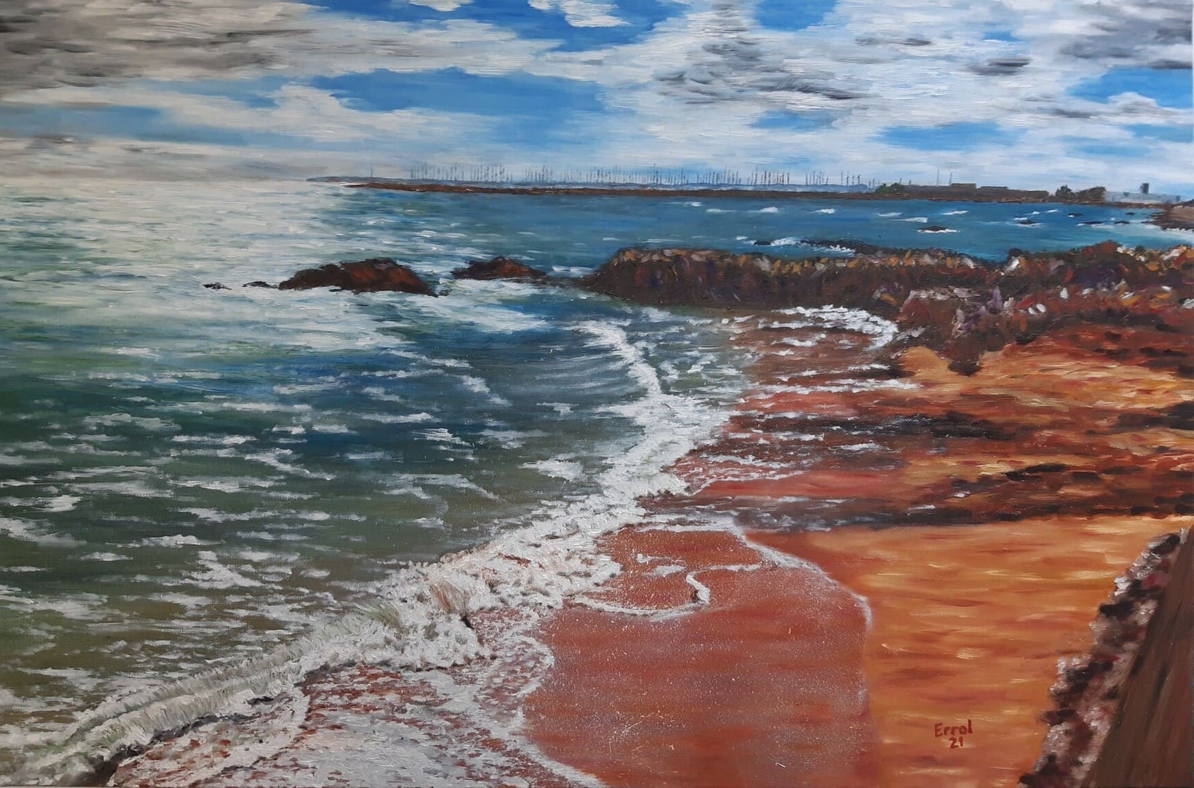 Pornichet - Pointe de Bé - 2021 - Huile sur toile - 81x54 cm