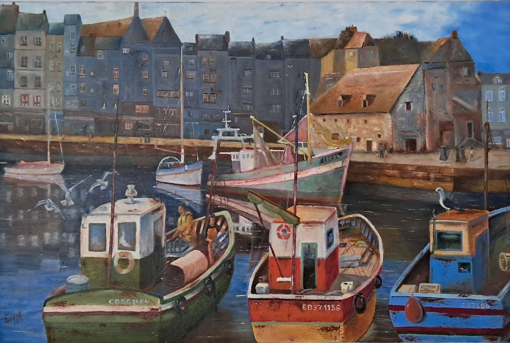 Port d'Honfleur - 2018 - Huile sur toile - 81x54 cm