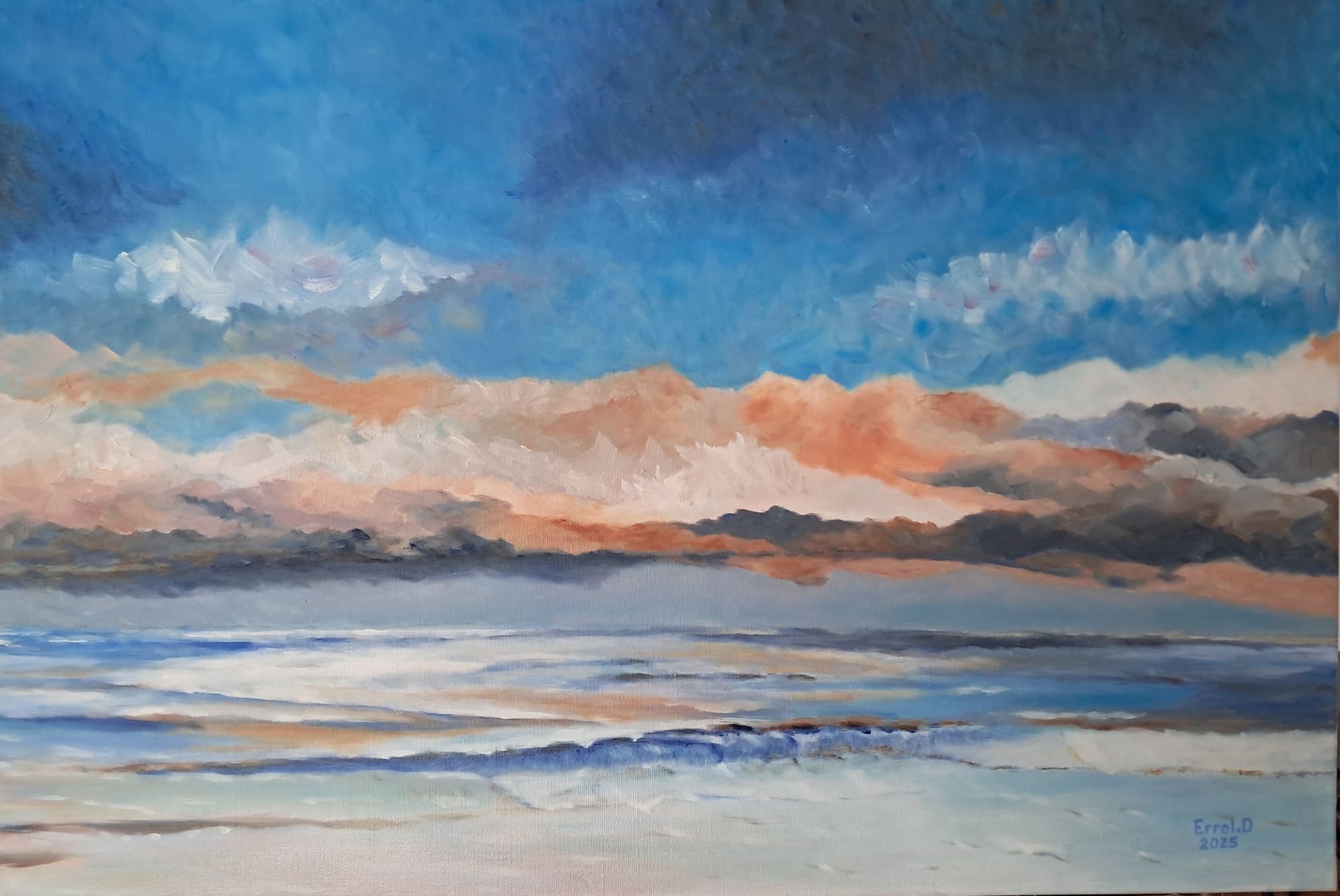 Impression marine II, 2025, Huile sur toile, 73x50 cm